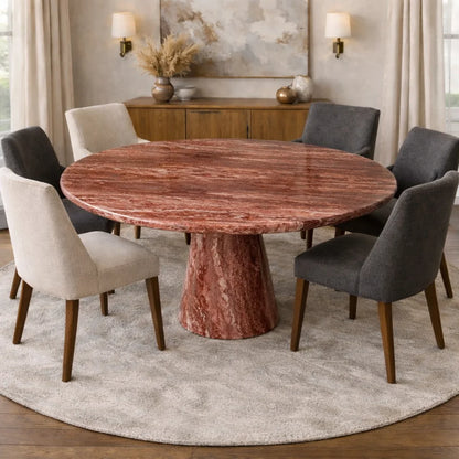 Luna Marble Round Dining Table