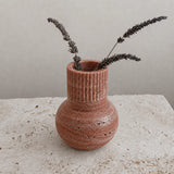 Luna Ribbed Marble Vase