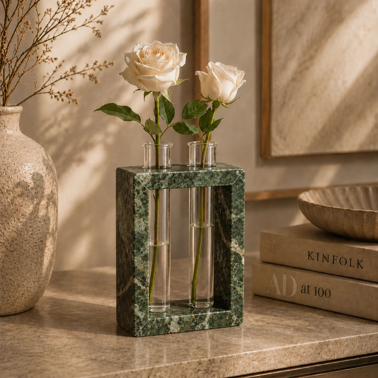 Luxe Marble Frame Bud Vase
