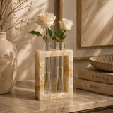 Luxe Marble Frame Bud Vase