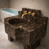 Luxurious marble bathroom sink
