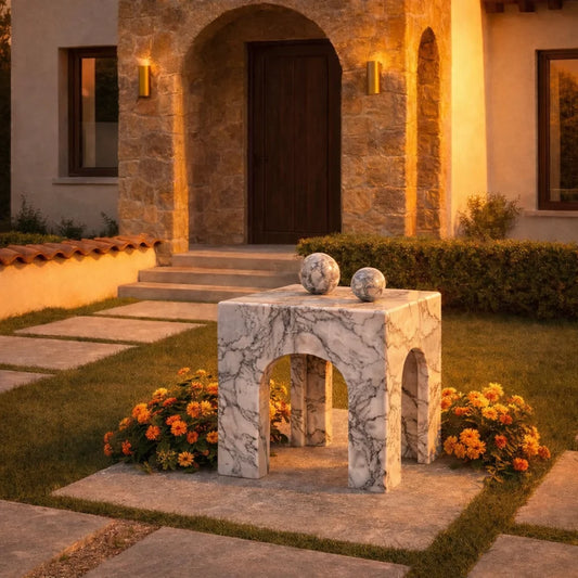 Riviera Luxe Marble Accent Table