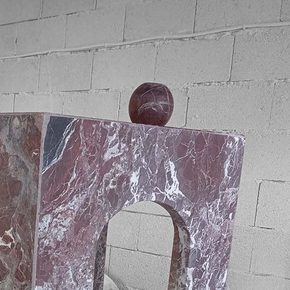 Luxury Calacatta Viola Marble Pedestal Small Table 