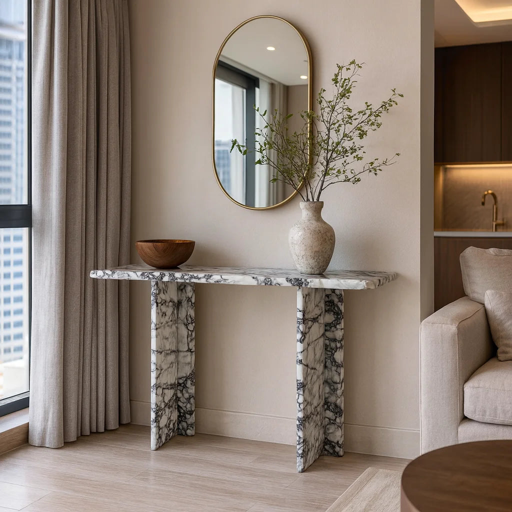 Aurelio Luxe Marble Console Table