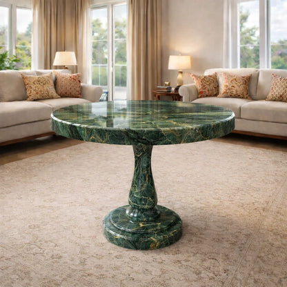 Luxury Handcrafted Marble Pedestal coffee Table