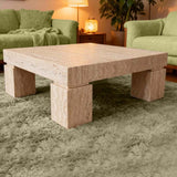 luxury interior travertine coffee table décor
