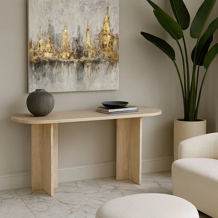 Velmora Arc Stone Console Table