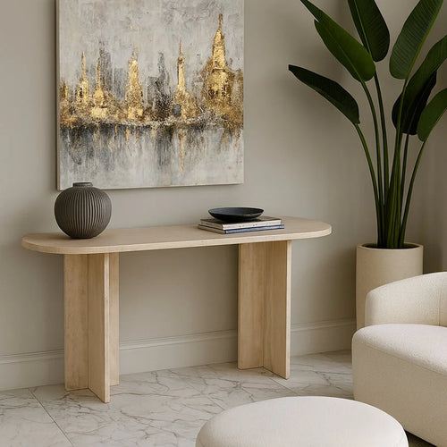 Velmora Arc Stone Console Table