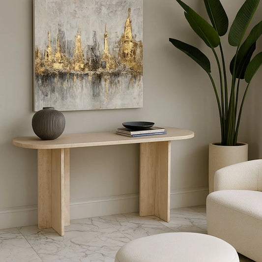 Velmora Arc Stone Console Table