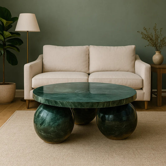 Bol Base Green Marble Coffee Table