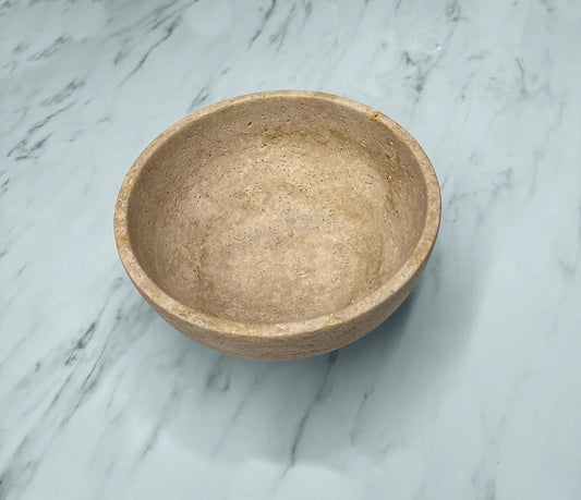 Luxury Travertine Marble Fruit Bowl