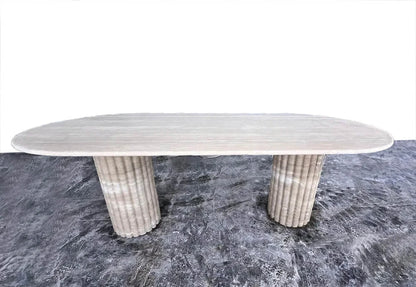 Luxury Travertine Marble Kitchen Dining Table 