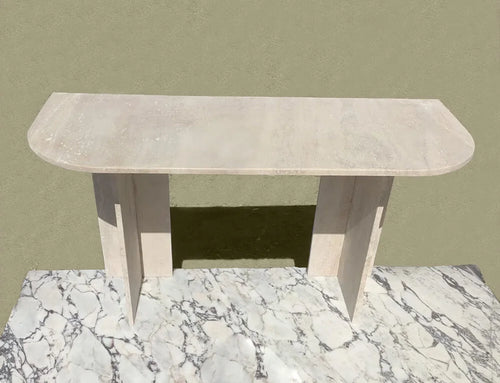 Luxury Travertine Marble Side Table in dubai