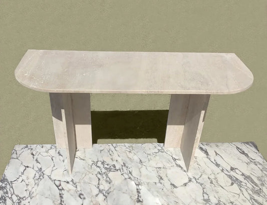 Luxury Travertine Marble Side Table in dubai