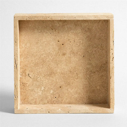 Luxury Travertine Marble Tray for Vanity in Dubai