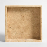 Luxury Travertine Marble Tray for Vanity in Dubai