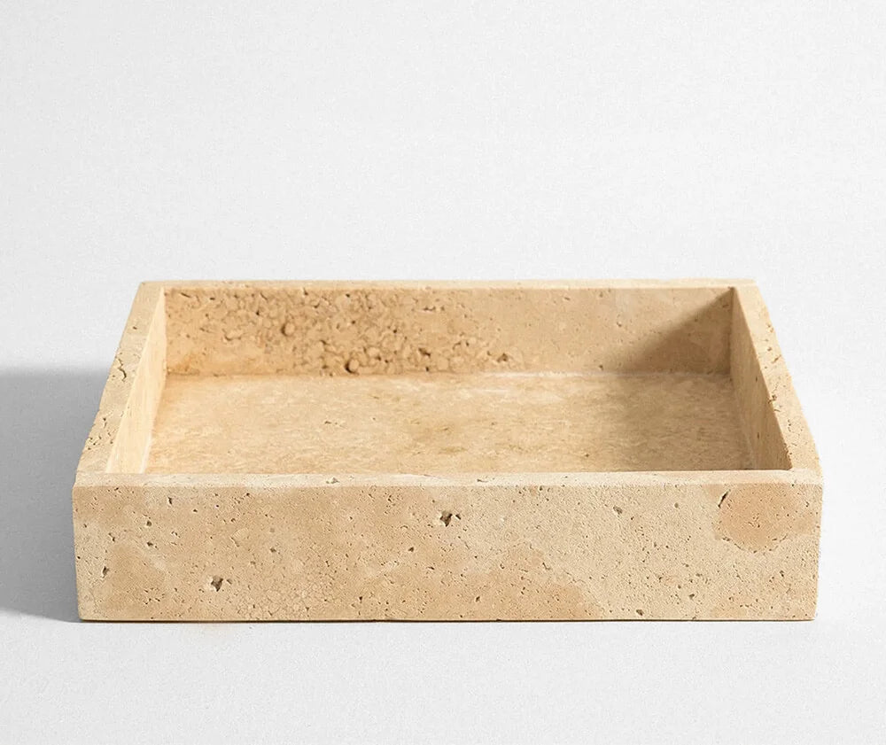 Luxury Travertine Marble Tray for Vanity