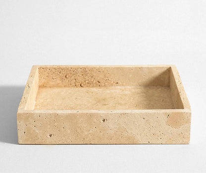 Luxury Travertine Marble Tray for Vanity