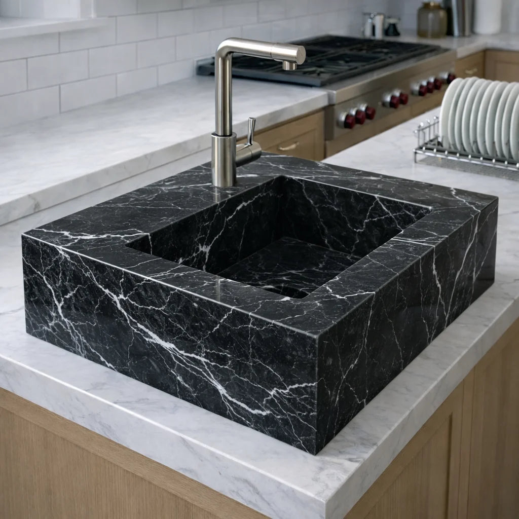 Majestic Marble Cube Sink