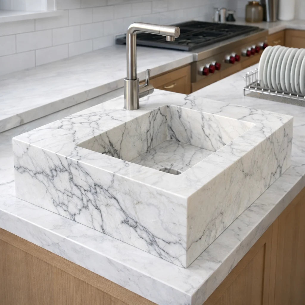 Majestic Marble Cube Sink