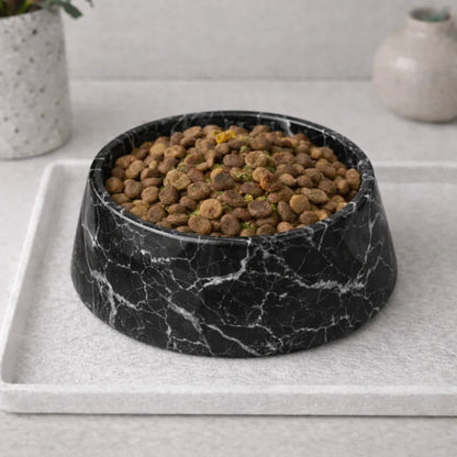 Marble Food Bowl for Cats & Dogs