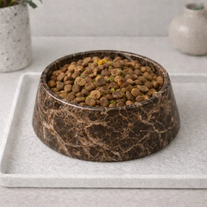 Marble Food Bowl for Cats & Dogs