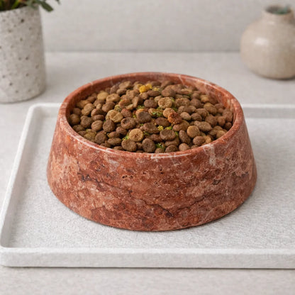 Marble Food Bowl for Cats & Dogs