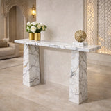 Obsidian Luxe Marble Console Table