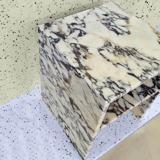 Marble-patterned soap bars in marble