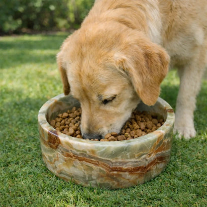 Marble Pet Feeding Bowl