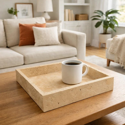 Travertine Marble Tray for Vanity