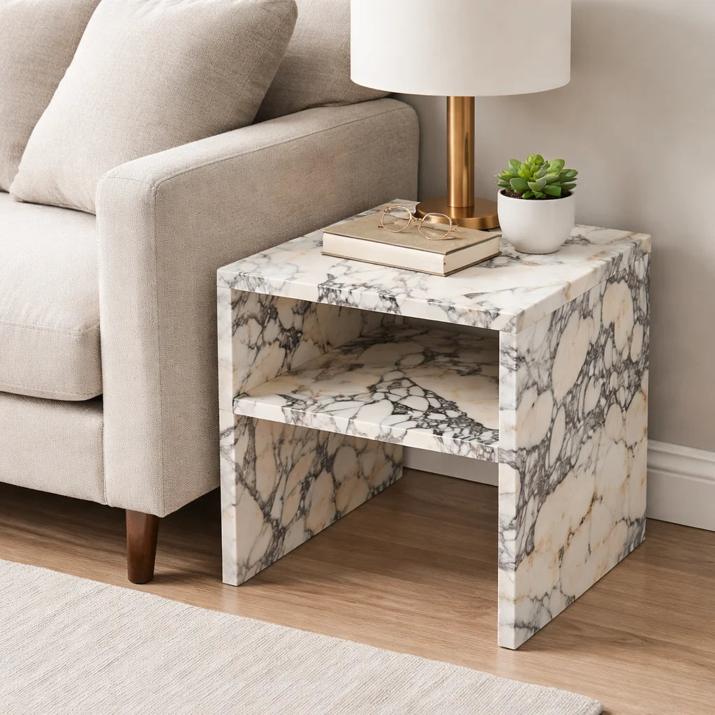 Marmo Calacatta Marble Side Table