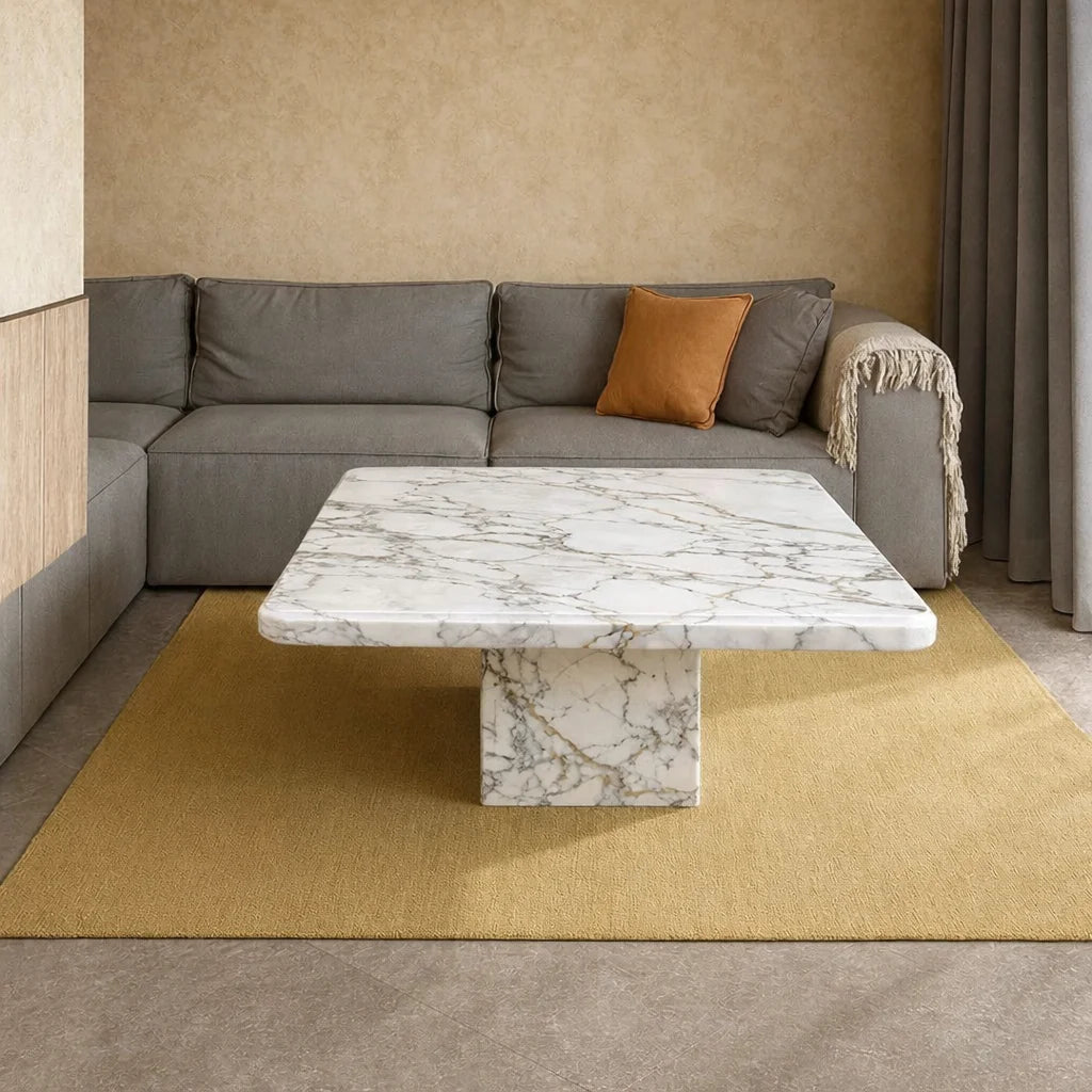 Mid Century Octagonal Marble Coffee Table