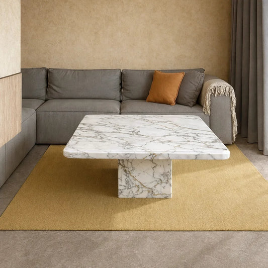 Mid Century Octagonal Marble Coffee Table