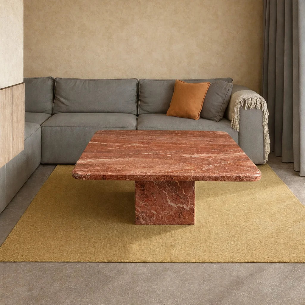 Mid Century Octagonal Marble Coffee Table