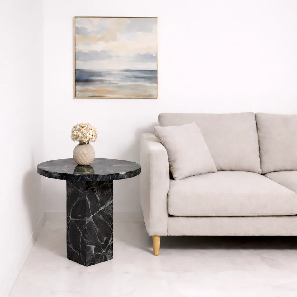 Midnight Marble Side Table