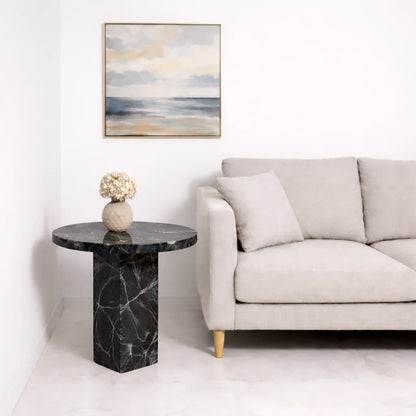 Midnight Marble Side Table