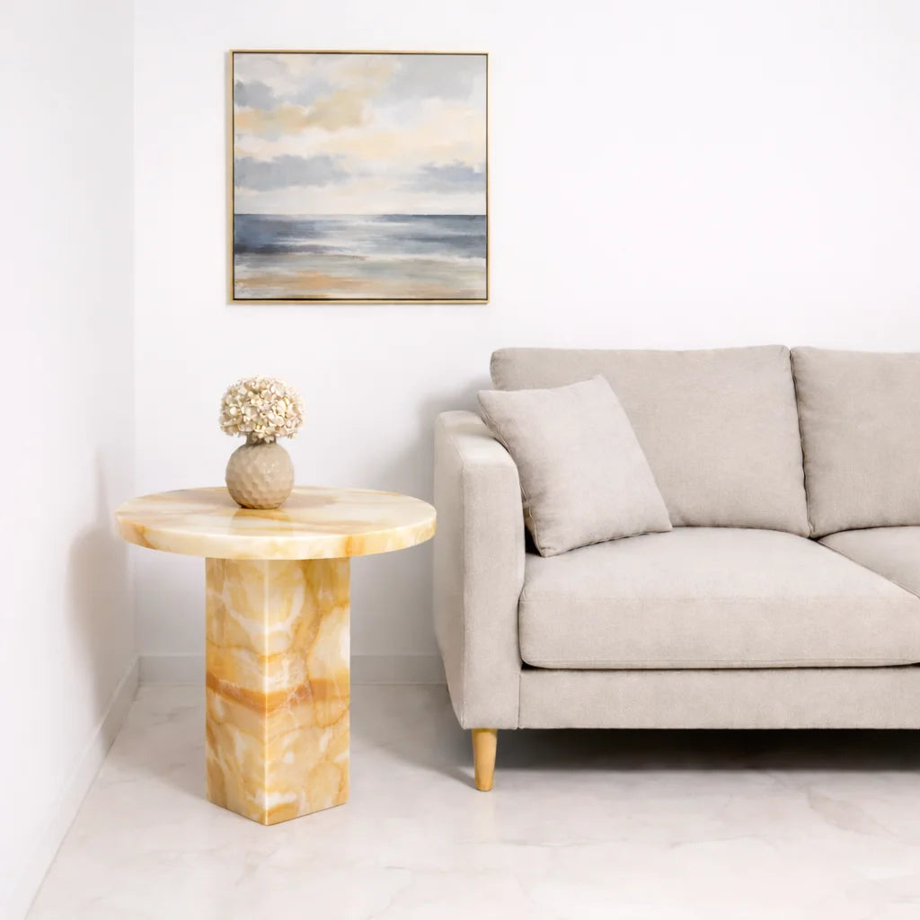 Midnight Marble Side Table