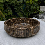 Mocha Ripple Decorative Bowl