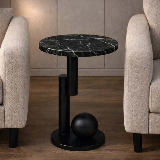 Noir Marble Side Table