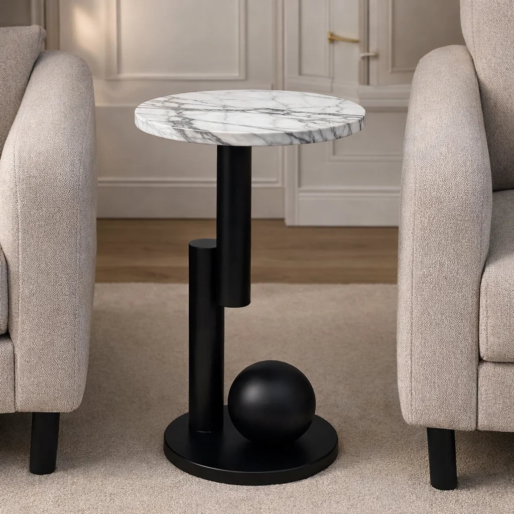 Noir Marble Side Table