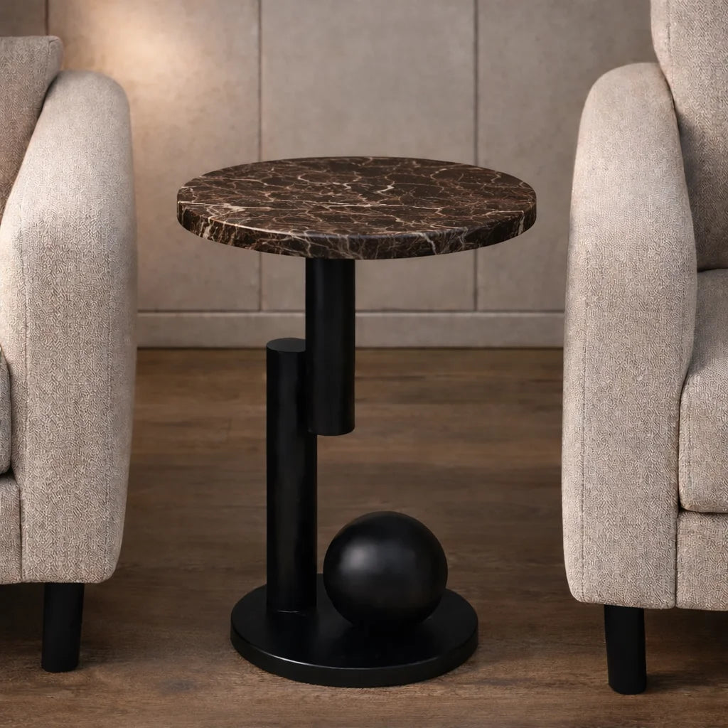 Noir Marble Side Table