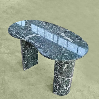 modern handmade green marble coffee table