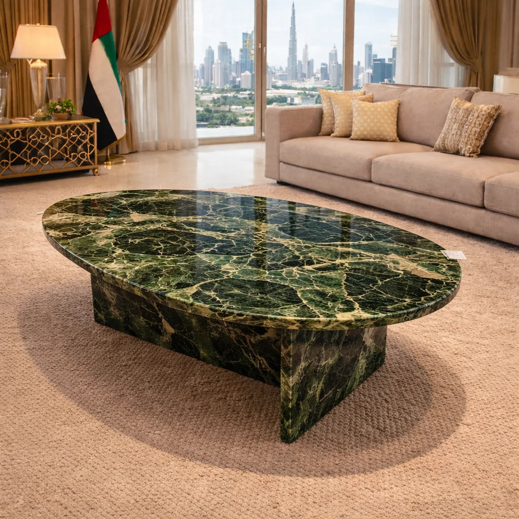 Modern Oval Marble Coffee Table