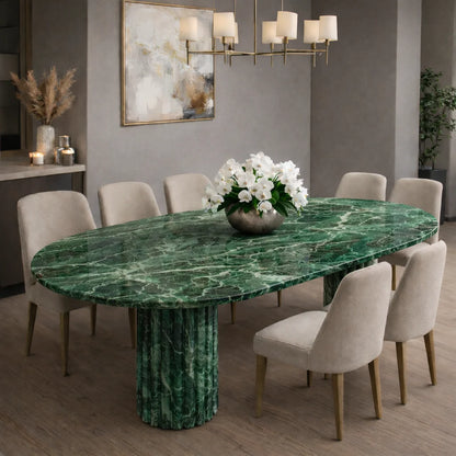 Modern Oval Stone Dining Table