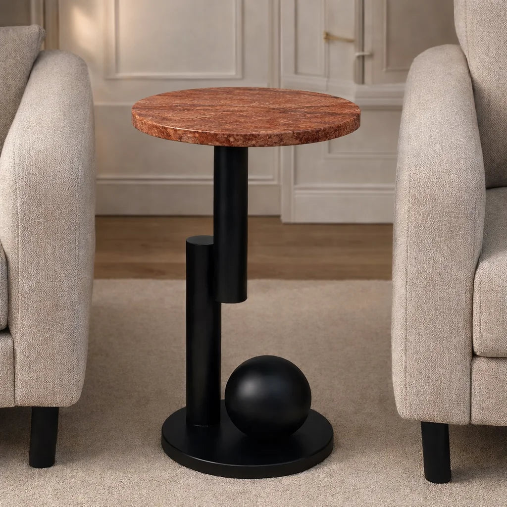Noir Marble Side Table