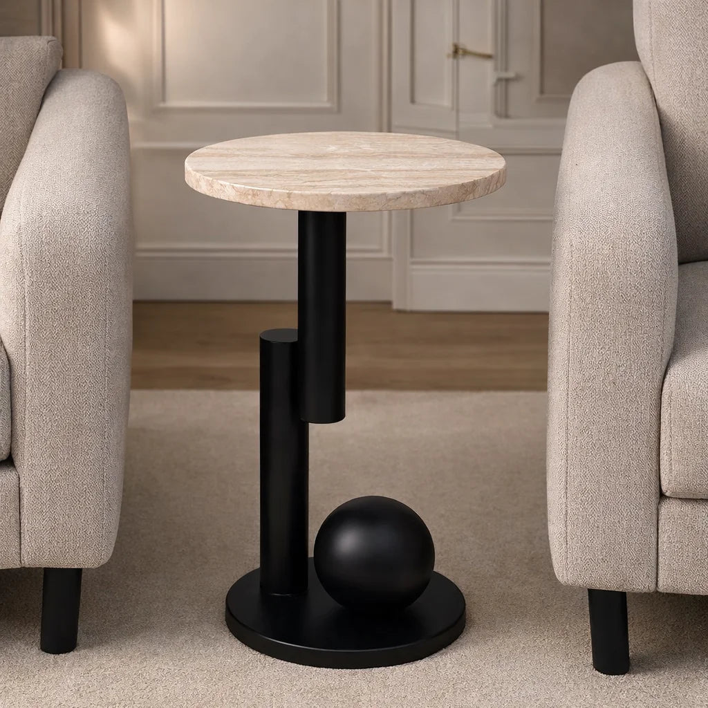 Noir Marble Side Table