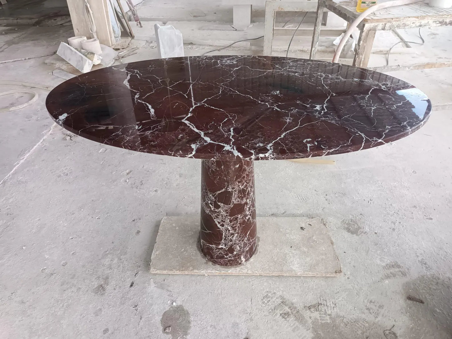 Monarch Pedestal Marble Dining Table