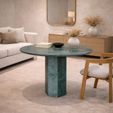 modern-green-round-console-table