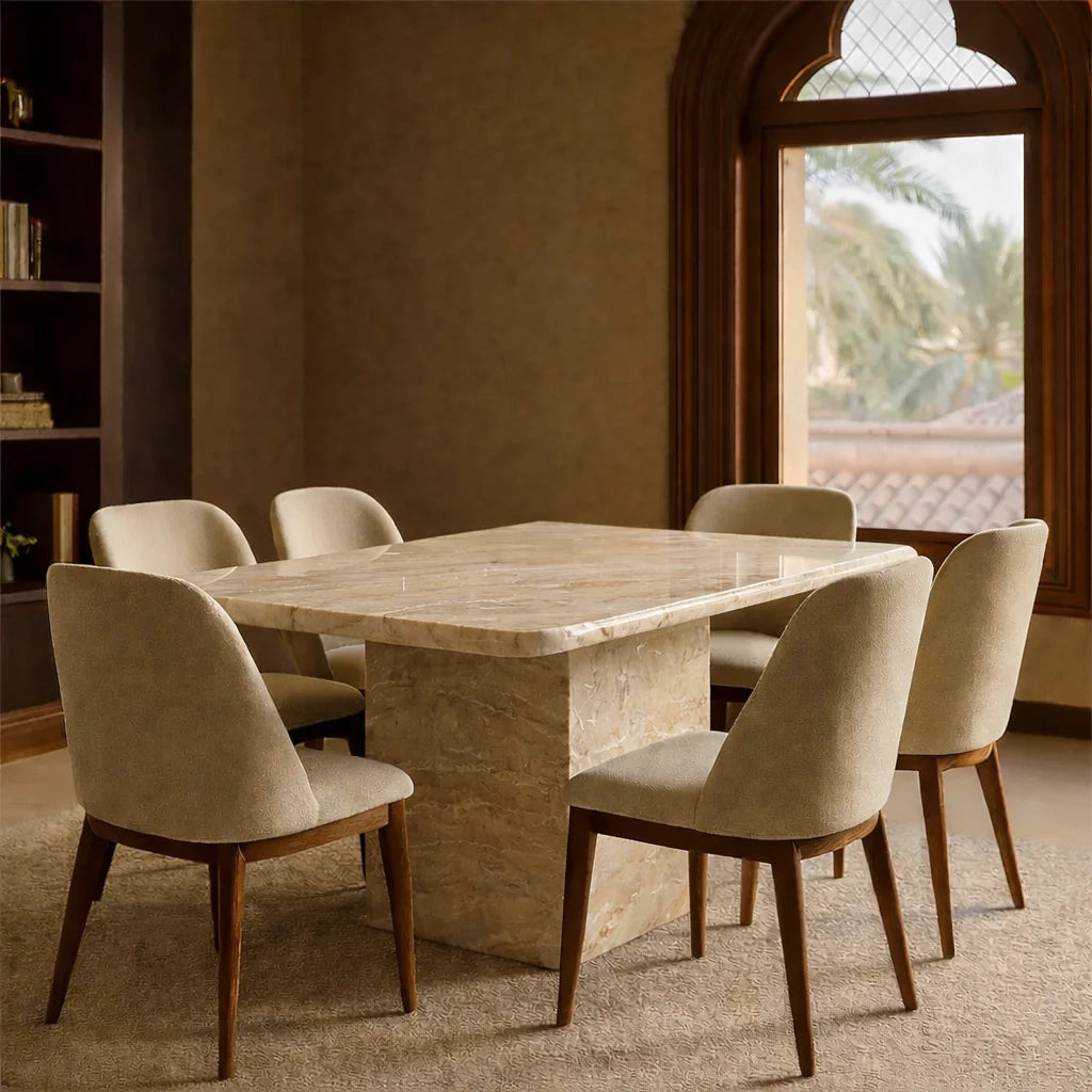 Natural Effect Green Marble Dining Table